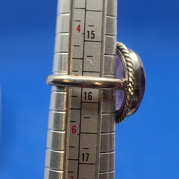 NWT Natural Amethyst Solitaire in 925 Sterling Silver Size 5 - Picture 5 of 8